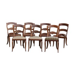 Set of 6 chairs + 1 Louis-Philippe chair, model